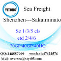 Shenzhen Haven Zee Vracht Verzending Naar Sakaiminato